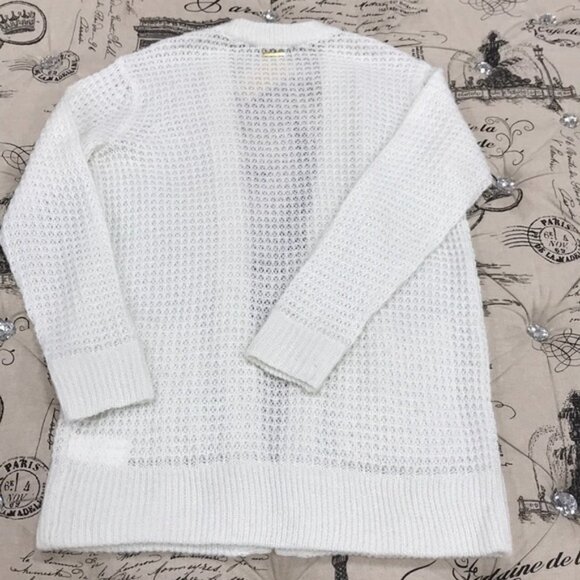 M Michael Kors Waffle Texture Wool-blend Cardigan - Picture 5 of 7